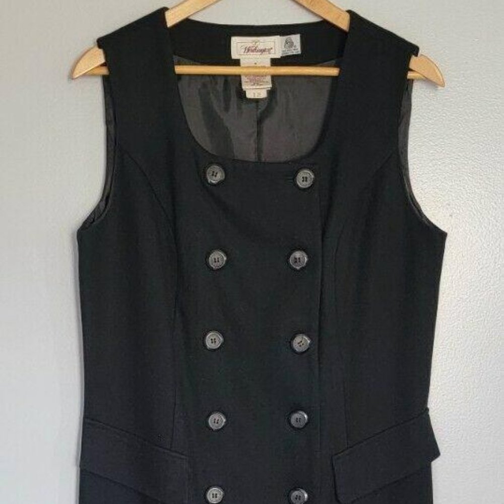 Worthington Black Sleeveless Jumper Dress, Women's size 12